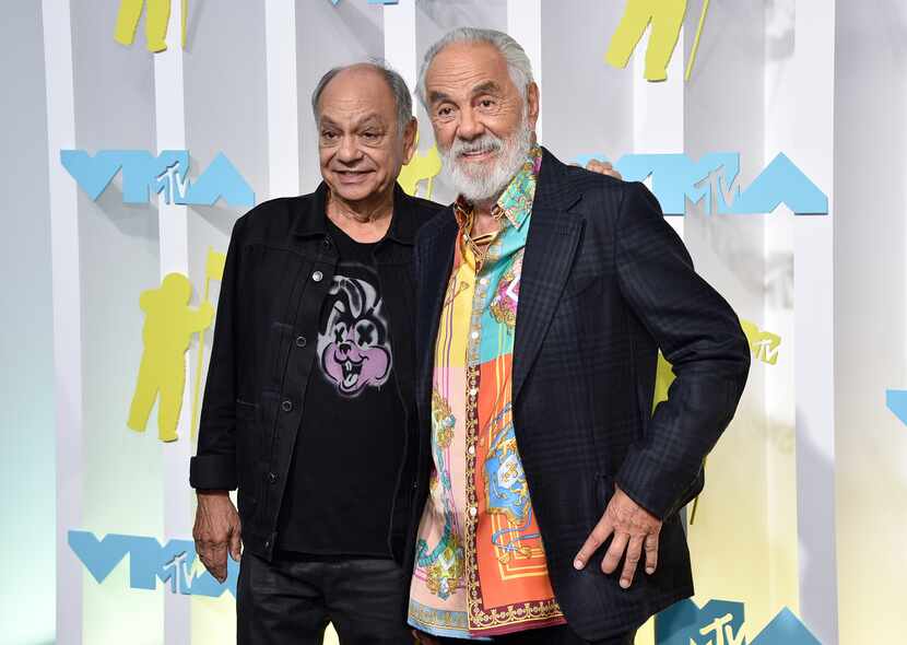 Cheech Marin, left, and Tommy Chong arrive at the MTV Video Music Awards at the Prudential...