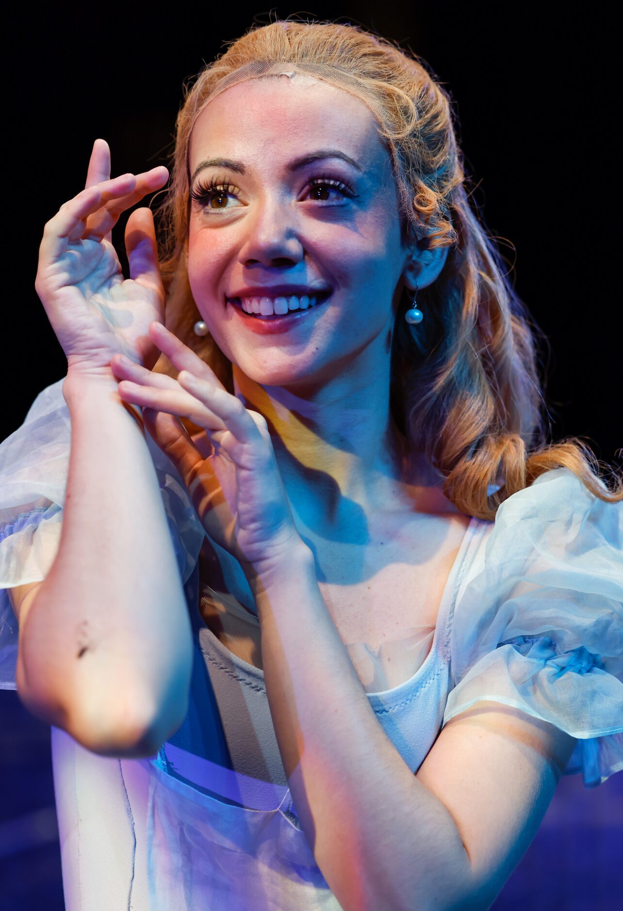 Alexandra F. Light poses for a portrait following a dress rehearsal of the Texas Ballet...