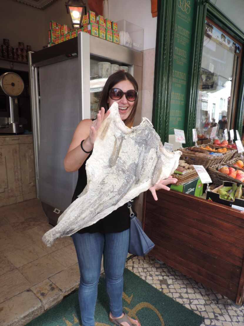 Daniela Varela, our food tour guide in Lisbon, explains the city's obsession with salted...