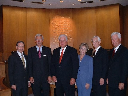 Reynolds, at far right, in a photo taken as he joined the Highland Park town council in 2004. 