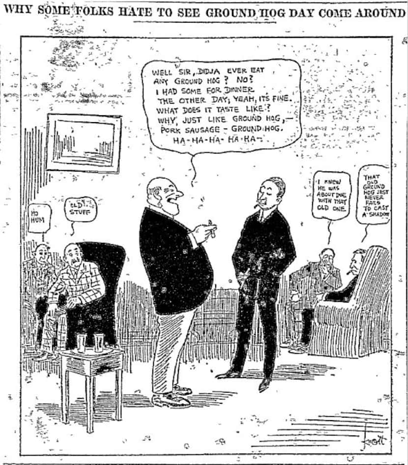 A cartoon from a 1916 edition of The Dallas Morning News