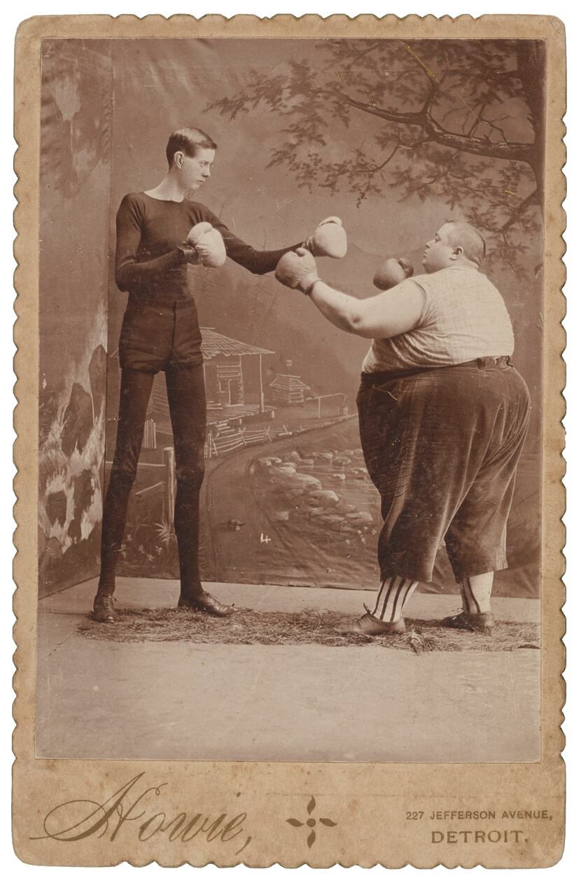 "George Moore and Fred Howe" by Howie, Detroit, Mich., 1890s, collodion silver print.