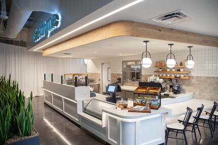 Rise & Thyme is a counter inside the food hall at AT&T Discovery District. 