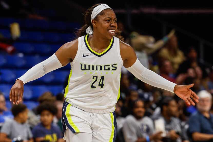 Dallas Wings guard Arike Ogunbowale was selected to participate in the 2023 NBA All-Star...