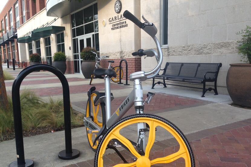Garland is the latest city to promote bicycle sharing, using one its own companies, VBikes,...