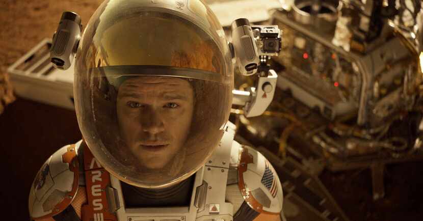Matt Damon in a scene from the film, "The Martian." 