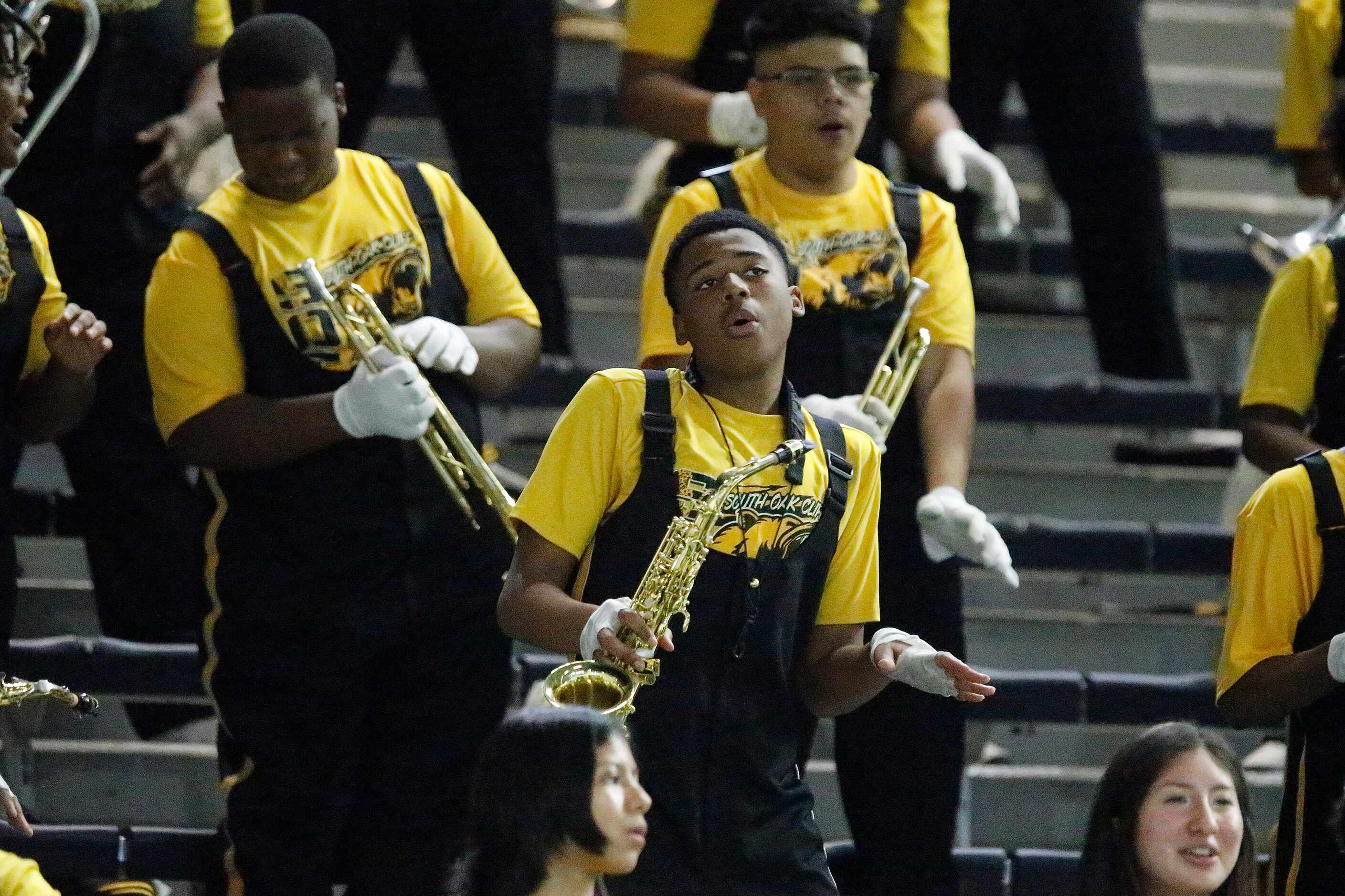 The South Oak Cliff High School band was coasting on a big lead during the first half as...