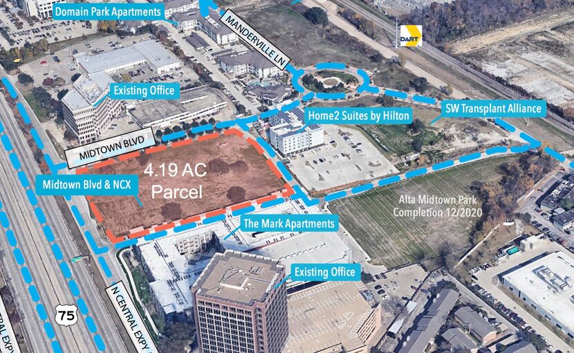 The more than 4-acre building site is just north of Meadow Road.