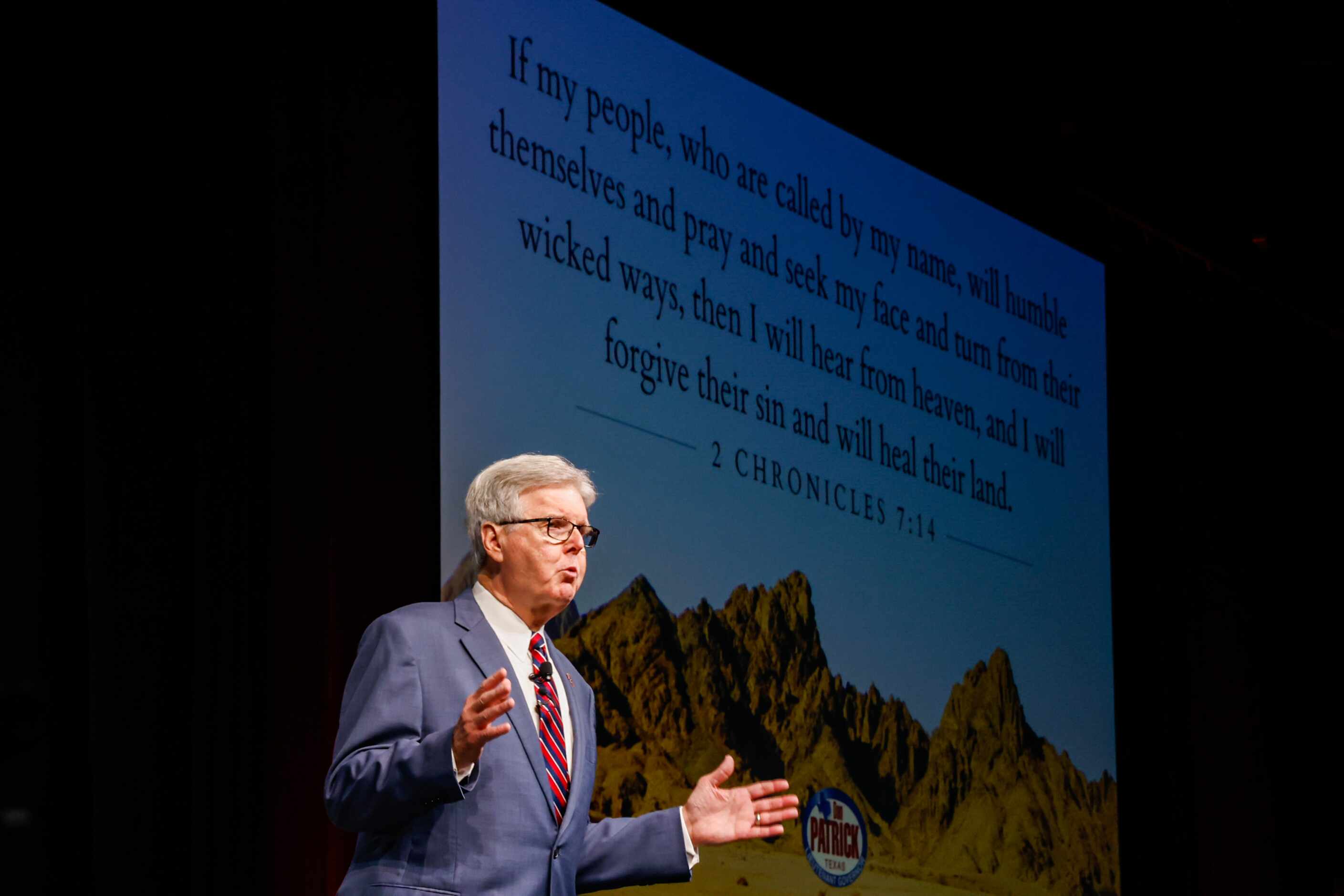 Lieutenant Governor of Texas Dan Patrick during a general meeting as part of the 2022...