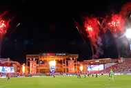 Fireworks were set off before a match between FC Dallas and San Jose Earthquakes commenced...