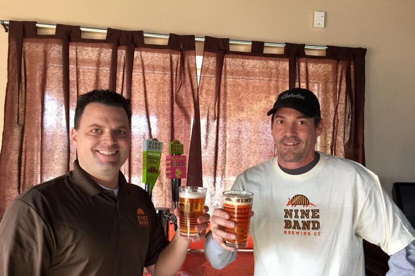 Nine Band Brewing owner Keith Ashley (left) and brewer Jack Sparks (right).