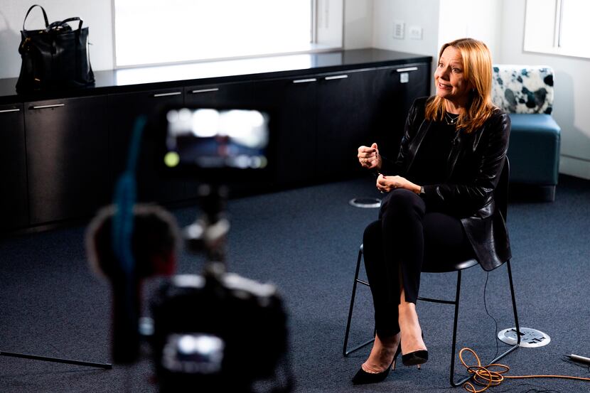 General Motors CEO Mary Barra sat down with The Associated Press to discuss electric...