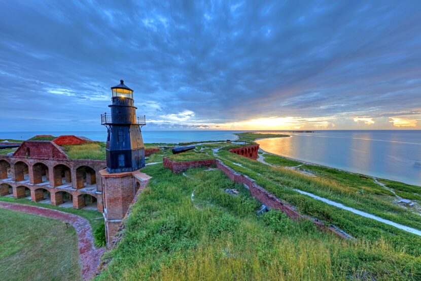 Florida's scenic Loggerhead Light sits on Loggerhead Key in Dry Tortugas National Park.