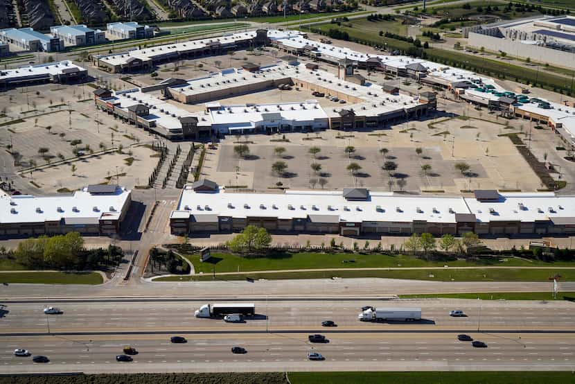 Light traffic passes by on U.S. Hwy. 75 near the Allen Premium Outlets mall on Tuesday,...