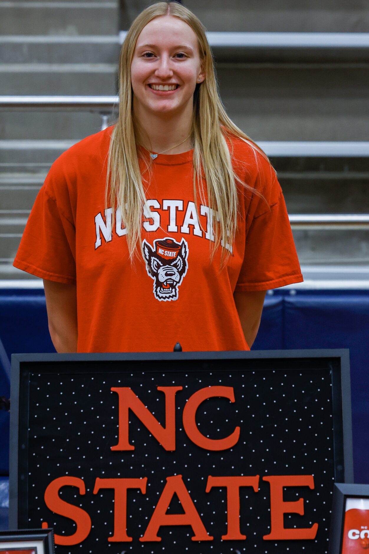 Maddie Cox during the signing day ceremony in Flower Mound on Wednesday, Nov. 9, 2022. Cox...