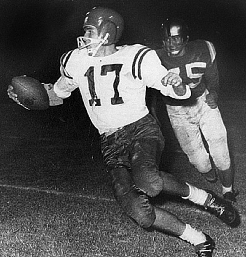 All State and All-American quarterback Jerry Rhome (17) runs with the ball in this undated...