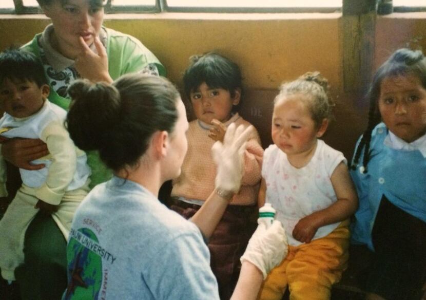Among Hatcher’s  charity work was providing dental services to children in Ecuador. “Kendra...