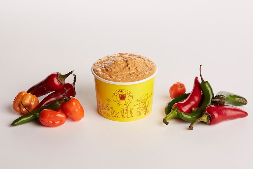 The Halal Guys' spicy hummus