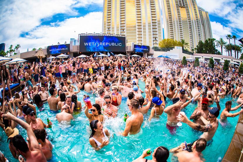 Wet Republic at MGM Grand lures big crowds looking for an endless college spring break. 