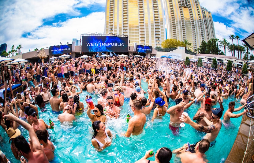 Wet Republic at MGM Grand lures big crowds looking for an endless college spring break. 