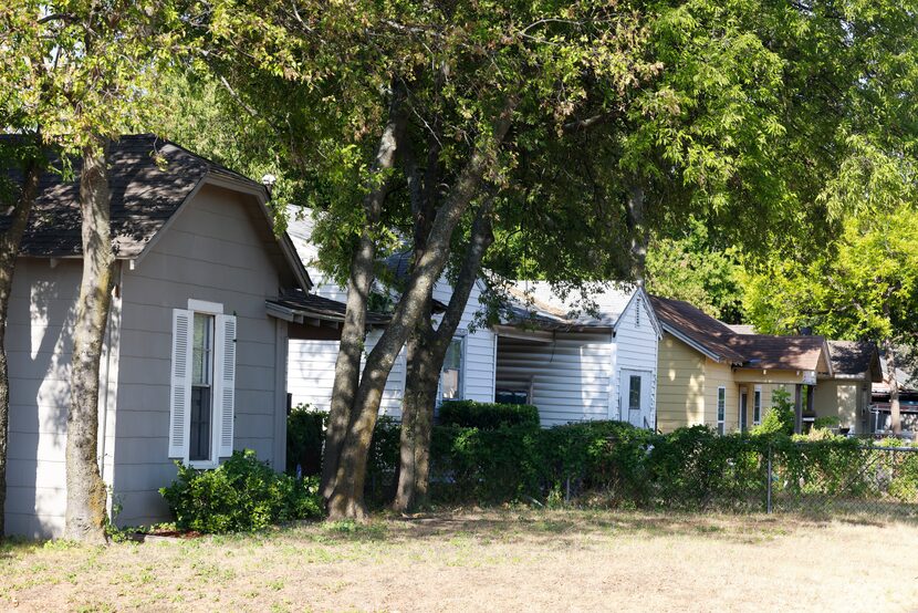 Houses on Grafton Avenue between Superior and Pierce
streets in one of the many...