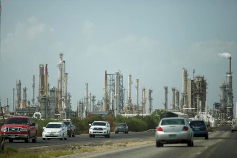 
A Valero oil refinery is located in Three Rivers, Texas, where the South Texas Eagle Ford...