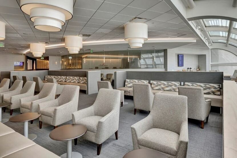 A lounge area in The Club at MCO, at Orlando International Airport. Plano-based Airport...