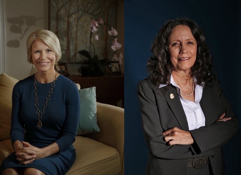 Former Dallas County District Attorney Susan Hawk (left) survived an ouster lawsuit from...
