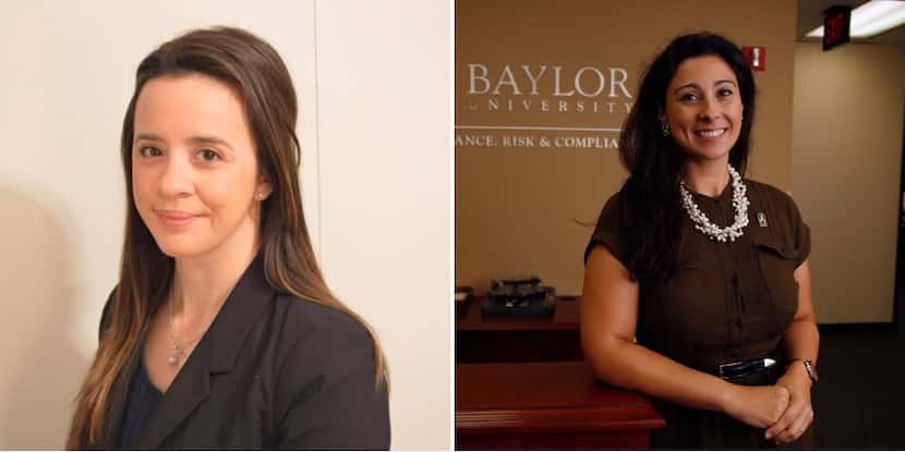 Former Baylor Title IX investigator Gabrielle Lyons, left, said this week that she filed a...