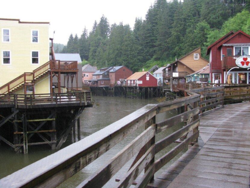 This August 2010 file photo shows a glimpse of Creek Street, a destination dotted with...