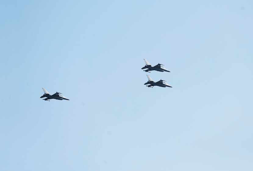 In honor of Ross Perot's commitment to the military and veterans, F-16s flew in a missing...