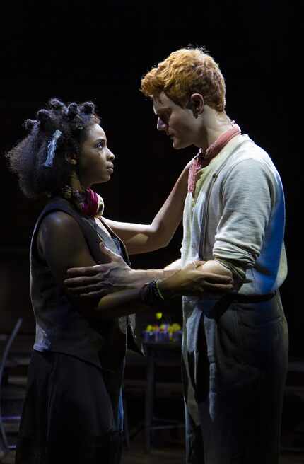 Nicholas Barasch and Morgan Siobhan Green as the doomed lovers Orpheus and Eurydice in the...
