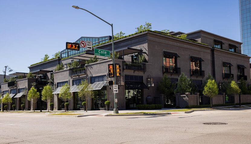 The exterior of the new RH store in Dallas, seen from the corner of Cole Avenue and Knox...