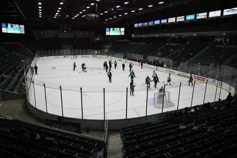 The Dallas Stars training camp held practice sessions at the Comerica Center in Frisco on...