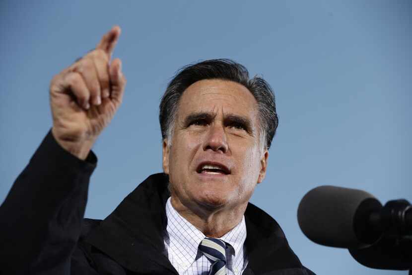Mitt Romney campaigned in Lancaster, Ohio, on Friday.