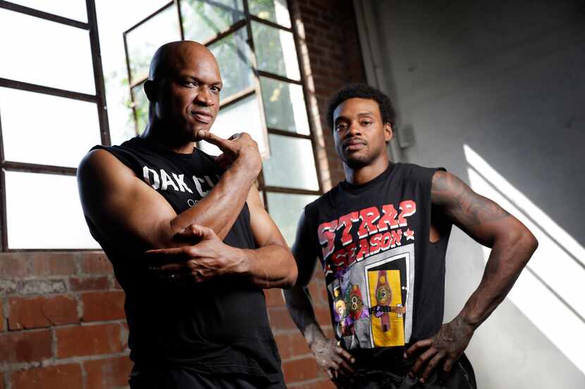 Trainer Derrick James (left) is preparing professional boxer Errol Spence Jr. (right) for...
