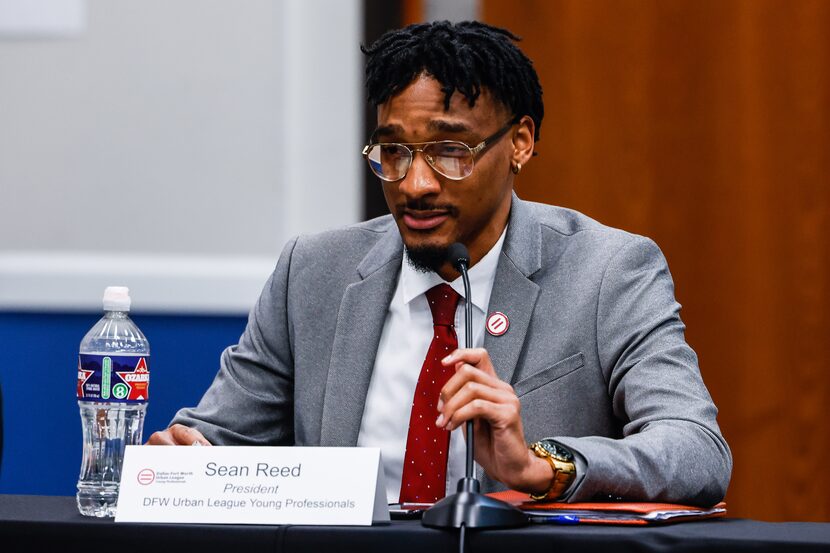 Sean Reed, President of the DFW Urban League Young Professionals, during a discussion panel...