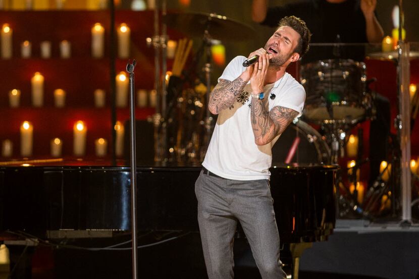 Adam Levine of Maroon 5 performs onstage during A Very GRAMMY Christmas at The Shrine...
