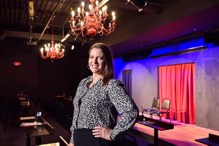 Amanda Austin, owner and founder of the Dallas Comedy House, inside the main performance...