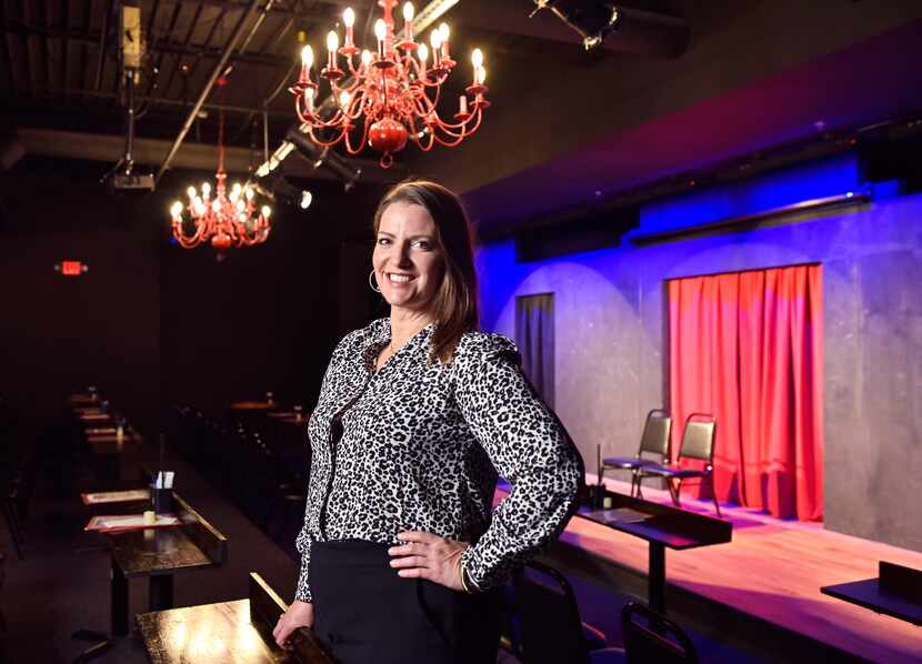 Amanda Austin, owner and founder of the Dallas Comedy House, inside the main performance...