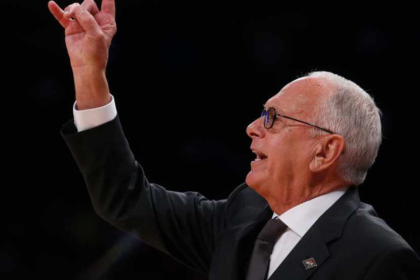 SMU head coach Larry Brown during the second half of their game against Clemson during the...