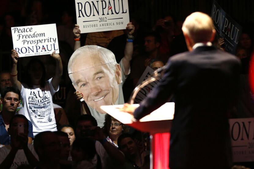 Texas congressman Ron Paul  addressed thousands of supporters at the 'We Are the Future'...