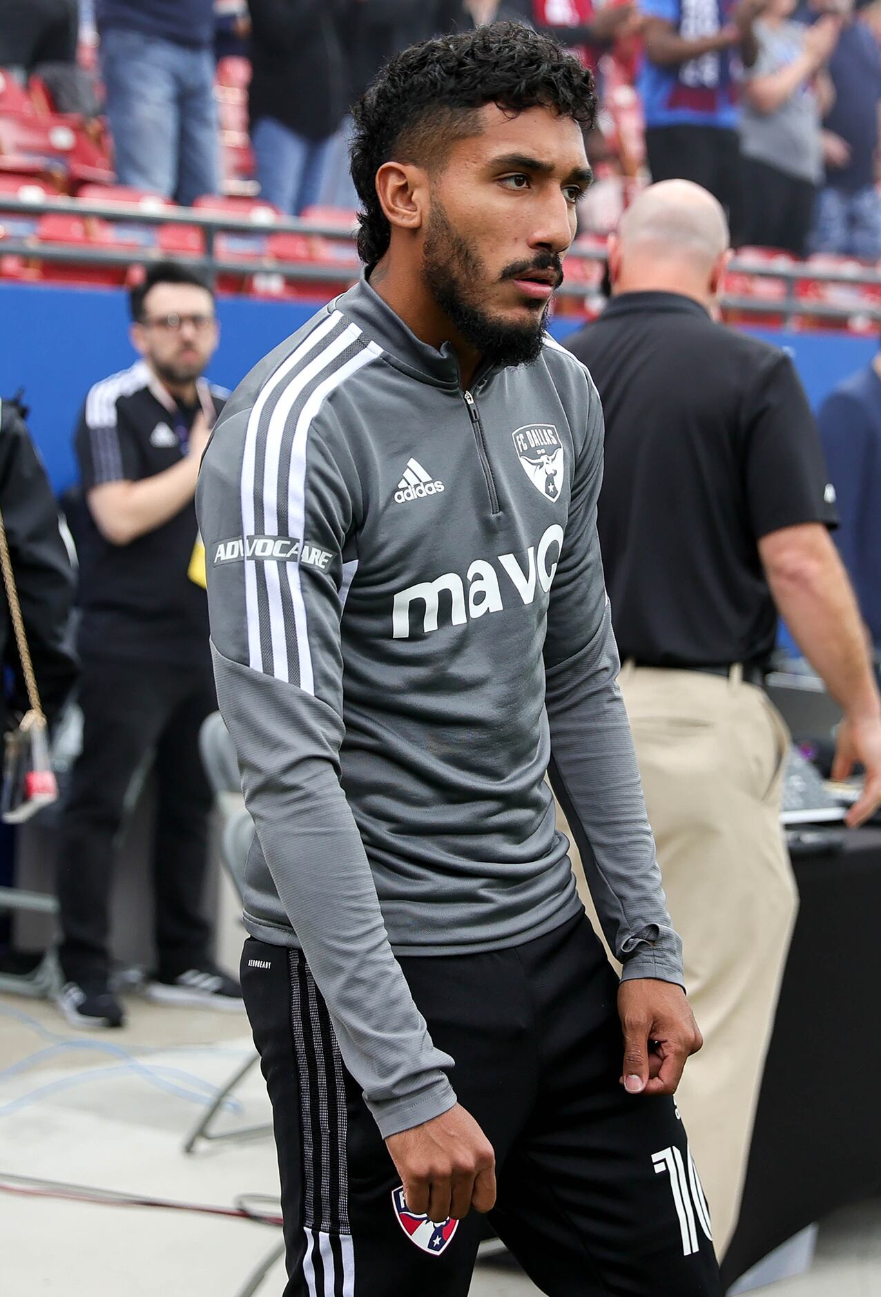 FC Dallas attacker Jesus Ferreira stands on the sideline before the game against Minnesota...