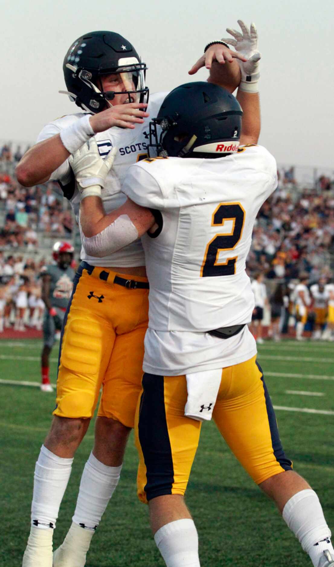 during the first half of the Highland Park Vs. Mesquite Horn high school football game at...