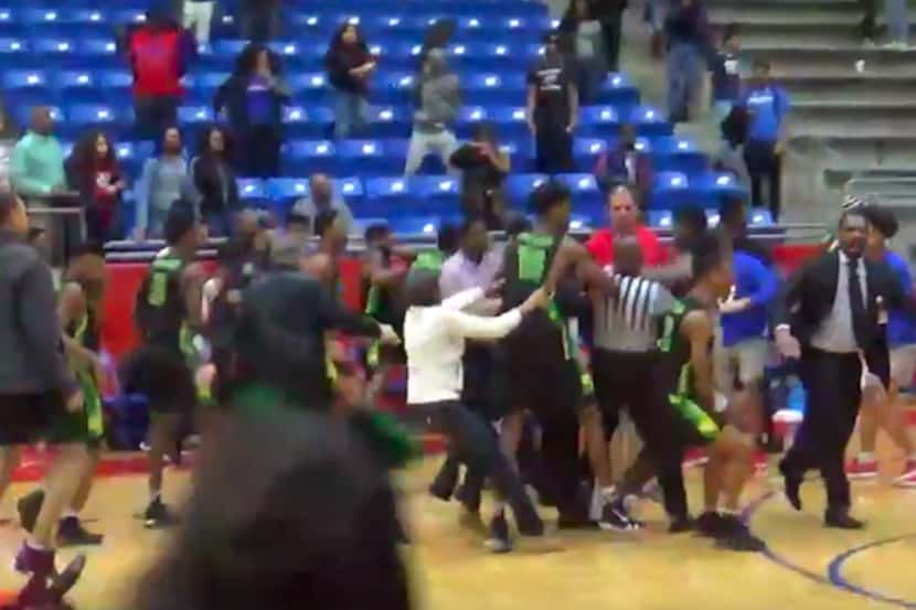 DeSoto and Duncanville players were involved in a postgame brawl Feb. 6.