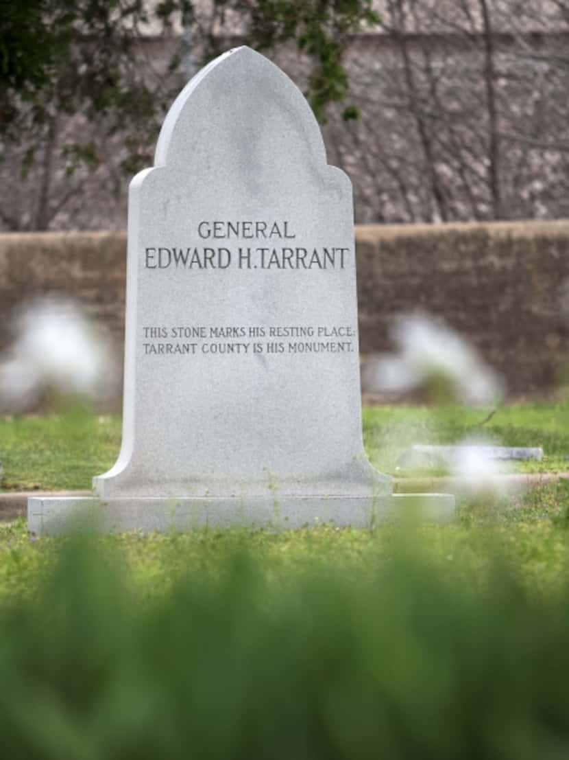 General Edward Tarrant, after whom Tarrant County is named, is buried at Pioneers Rest...