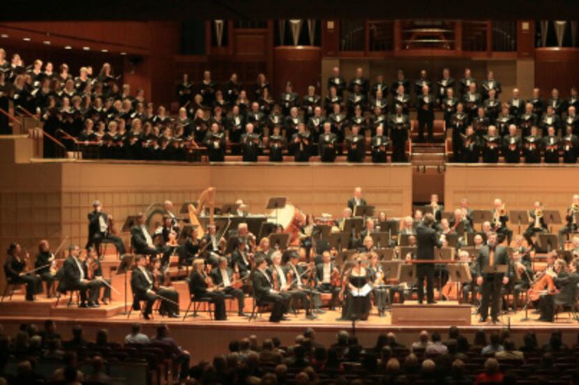 The Dallas Symphony Orchestra with conductor Tomas Netopil and the Dallas Symphony Chorus,...