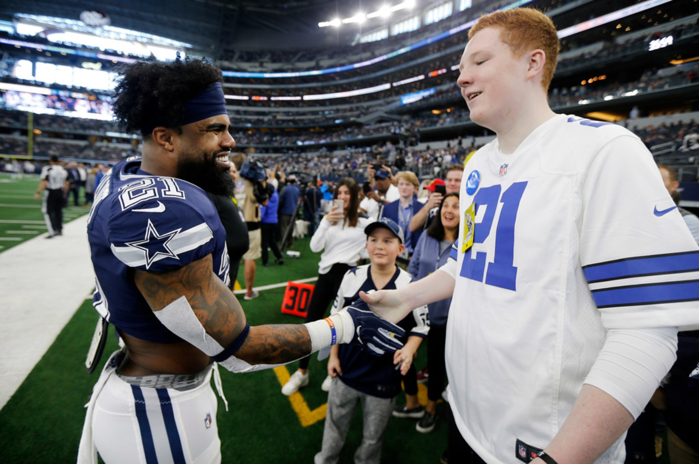 Jackson Harrington of Prosper of Make-A-Wish Foundation receives an unexpected visit from...