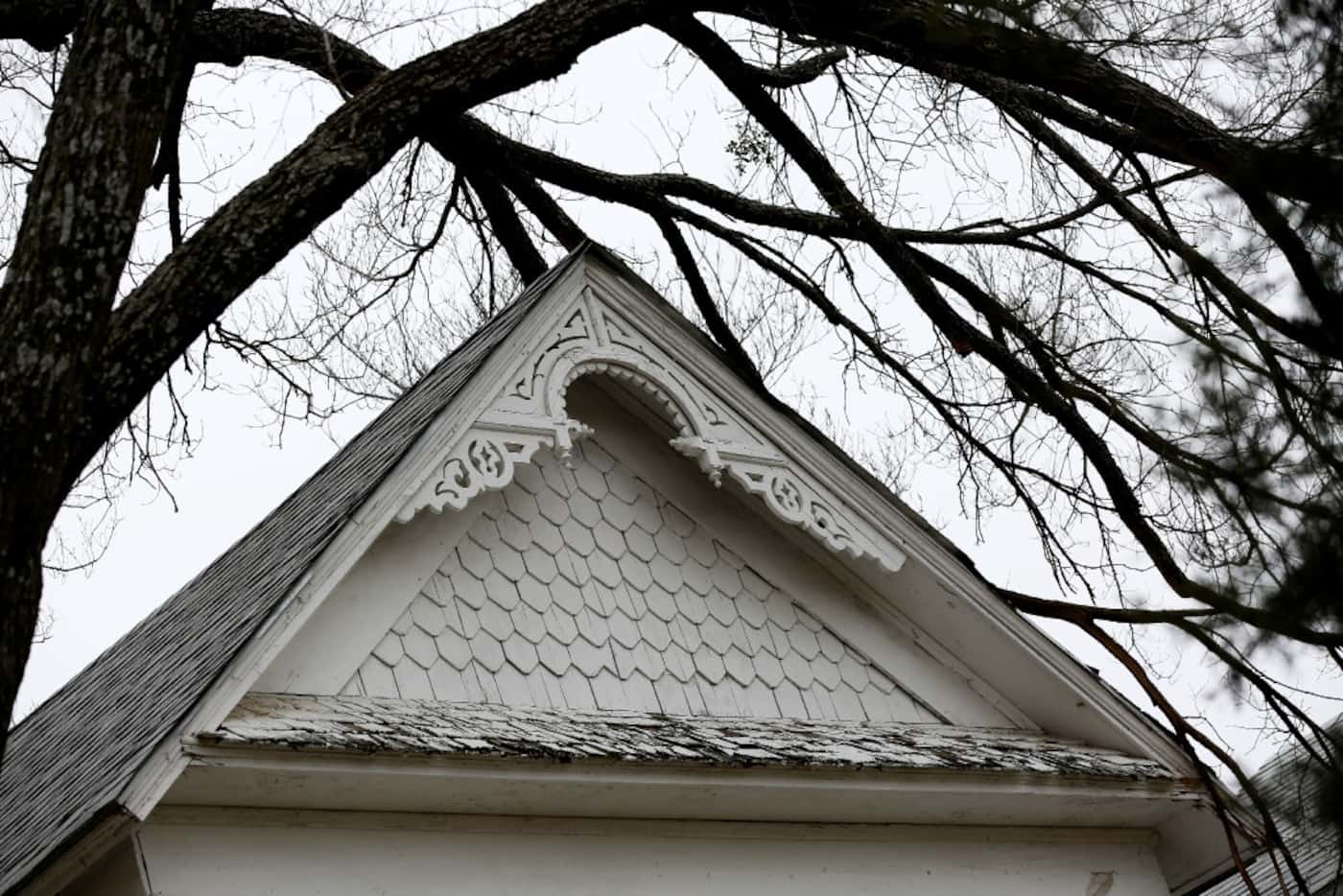 A detail of a house at 1923 N. Edgefield Ave. in West Dallas