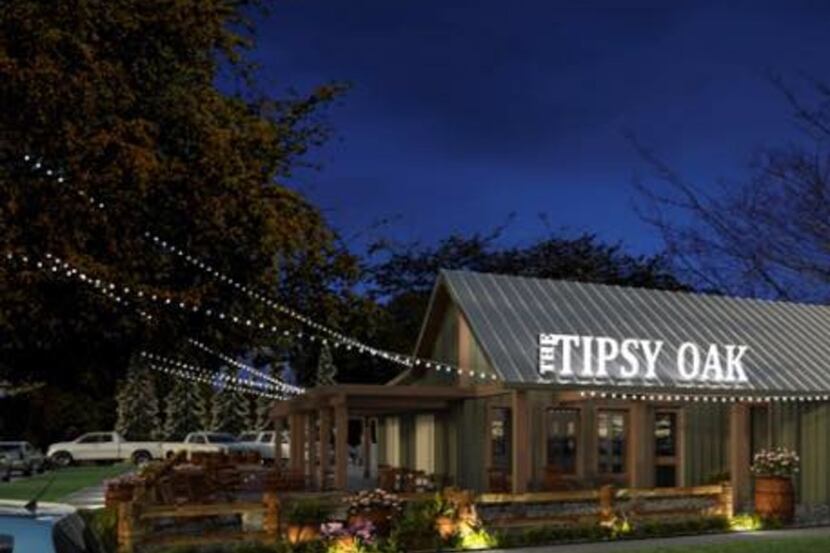 Rendering of the Tipsy Oak Ice House, currently under construction in Arlington.